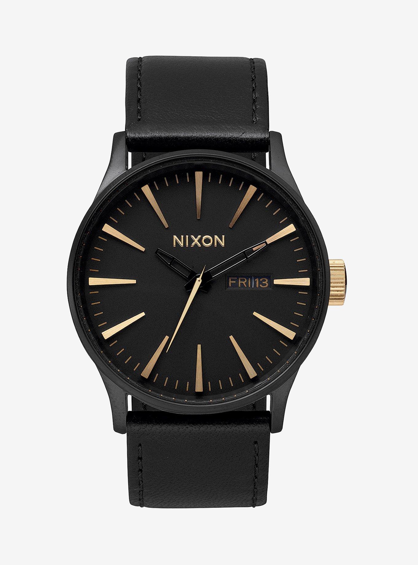 Nixon sentry sale leather watch