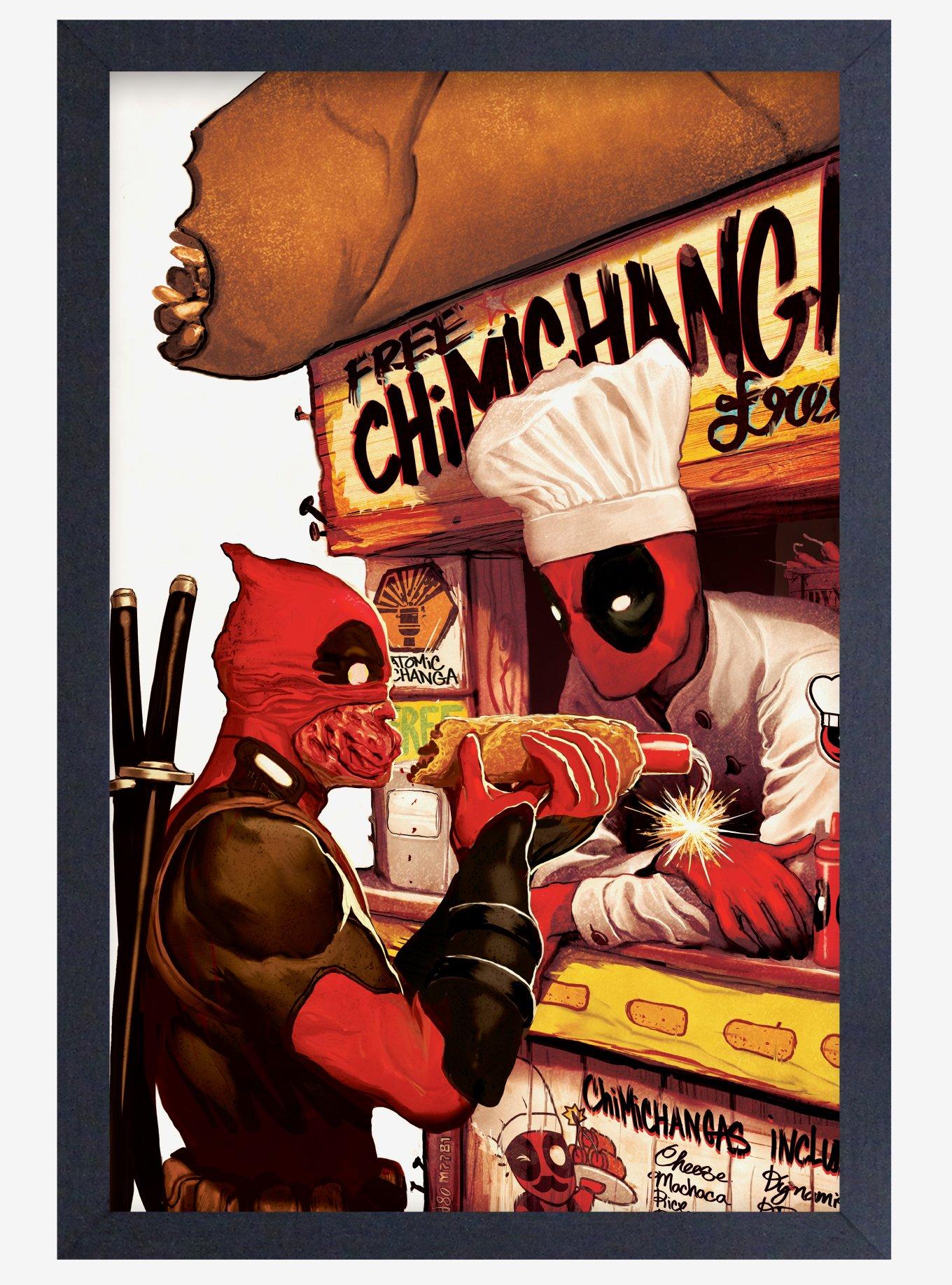 Men's Marvel Deadpool Chimichangas Poster Sweatshirt Kelly Green Medium