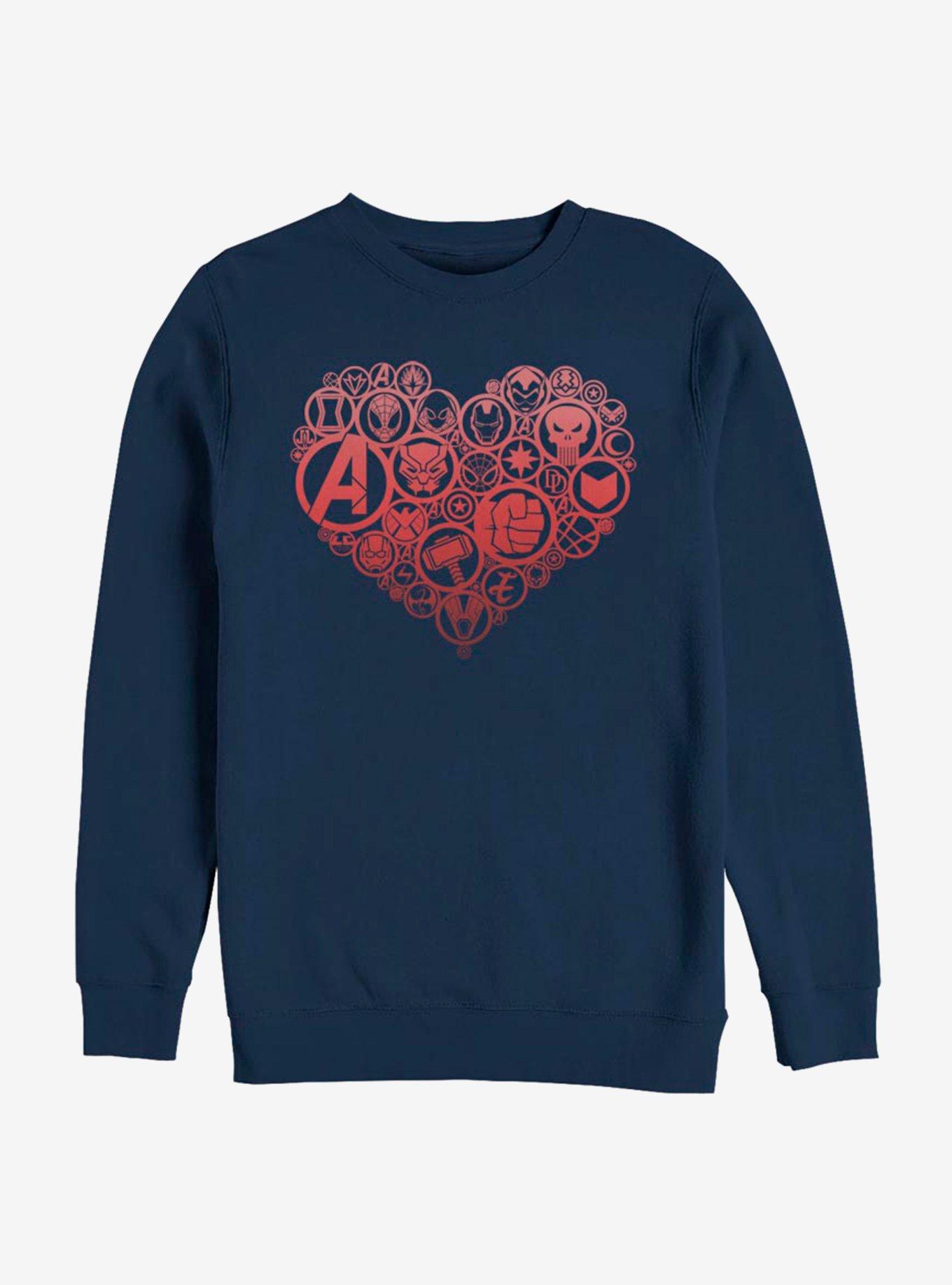 Marvel Avengers Heart Icons Sweatshirt, , hi-res