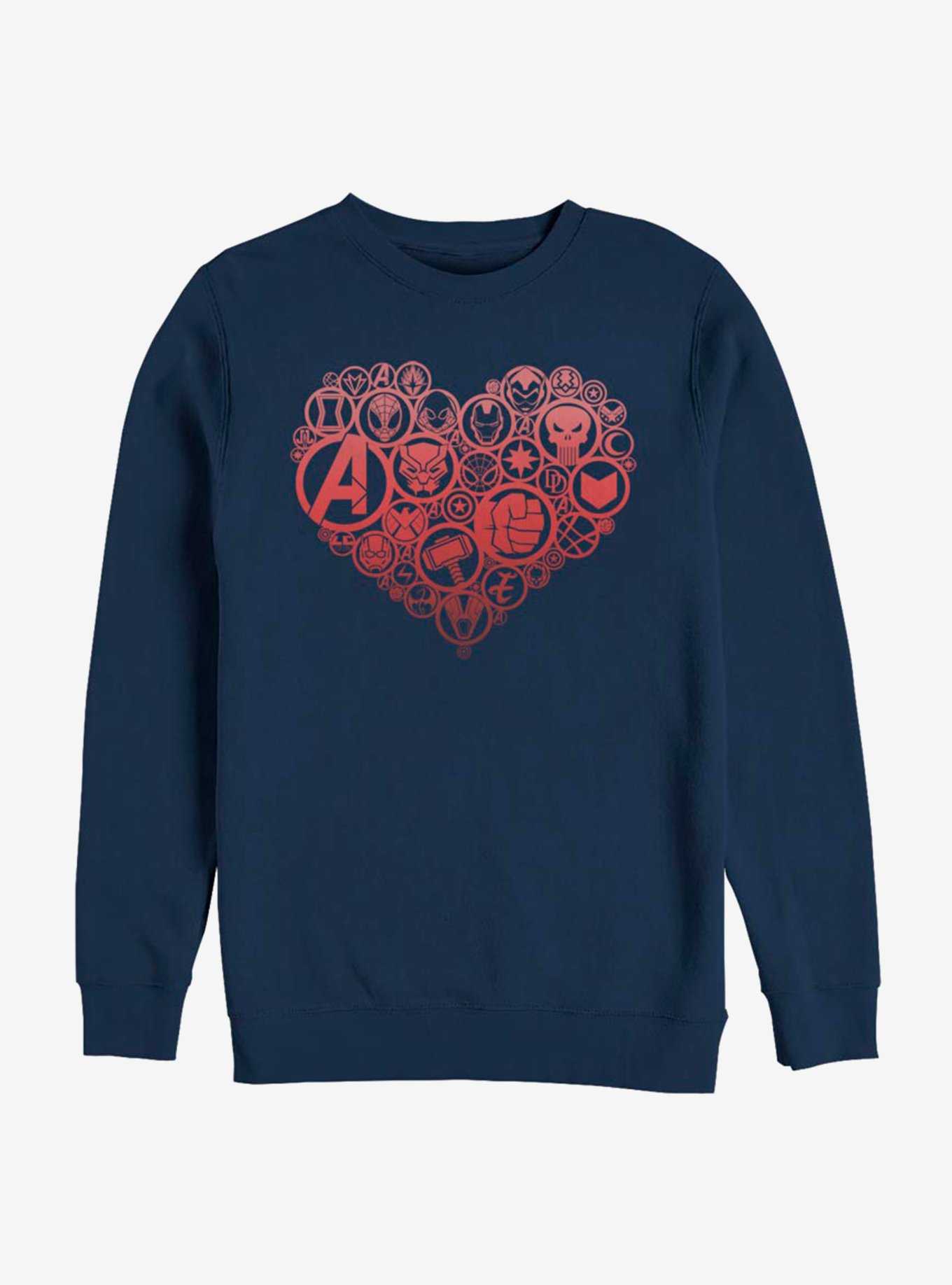 Marvel Avengers Heart Icons Sweatshirt, , hi-res