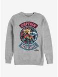 Marvel Captain Marvel Patch Sweatshirt, ATH HTR, hi-res