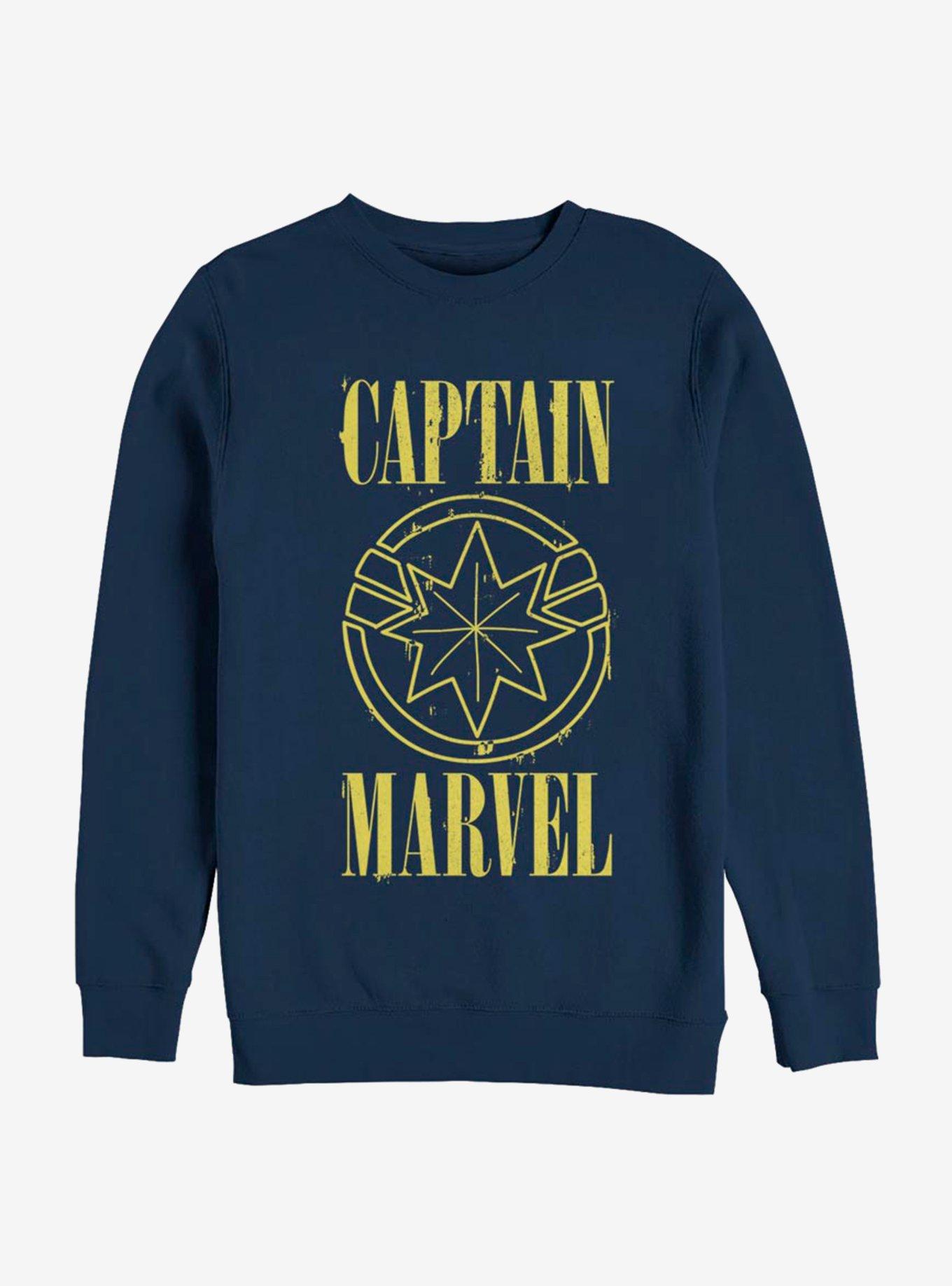 Marvel Captain Marvel Captain Grunge Sweatshirt