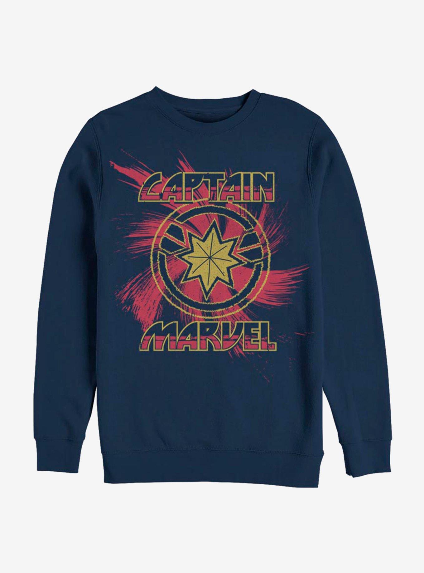 Marvel Captain Marvel Logo Swirl Sweatshirt, , hi-res