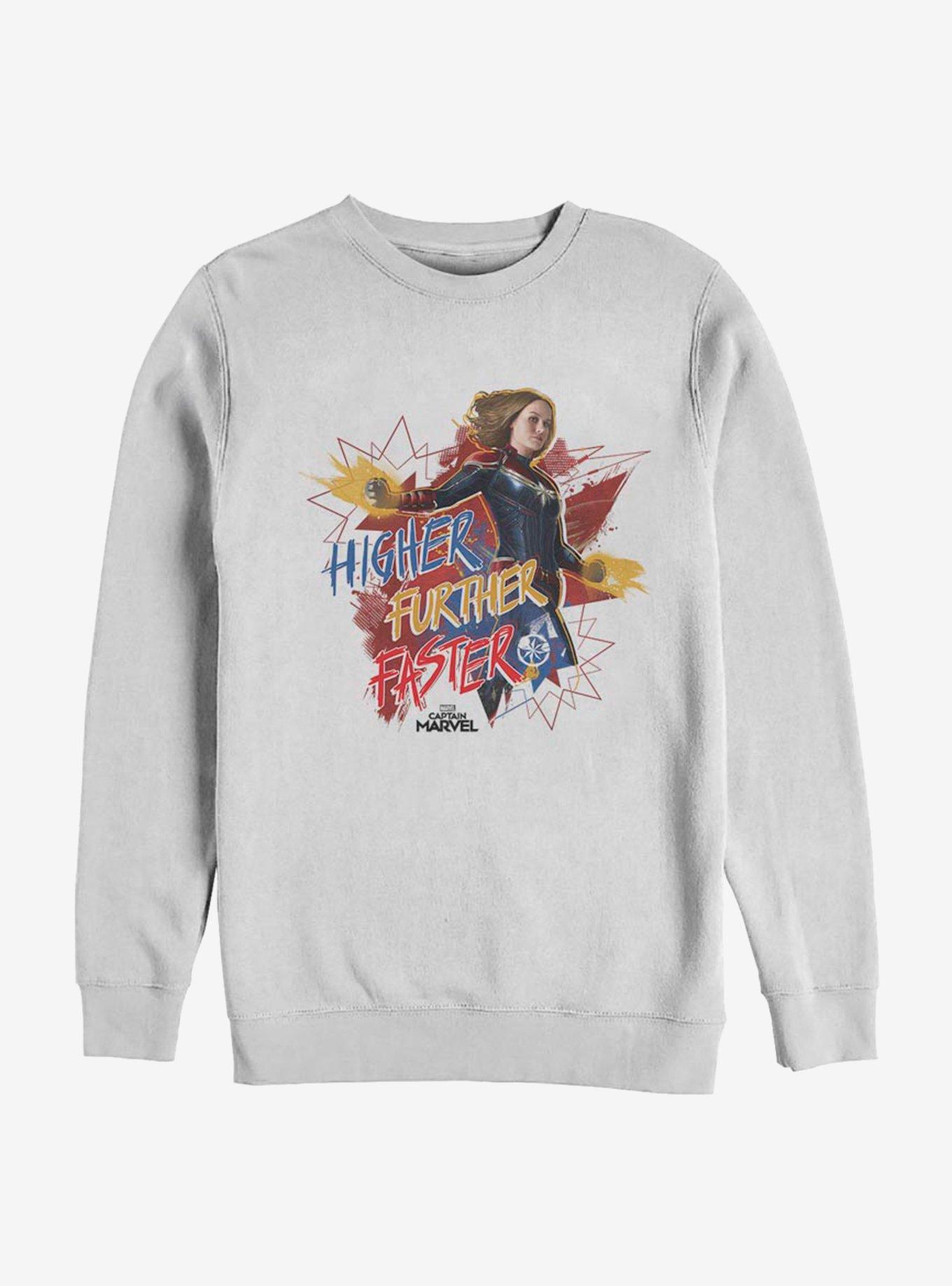 Marvel Captain Marvel Higher, Further, Faster Sweatshirt, , hi-res