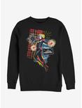 Marvel Captain Marvel Patchwork Captain Sweatshirt, BLACK, hi-res