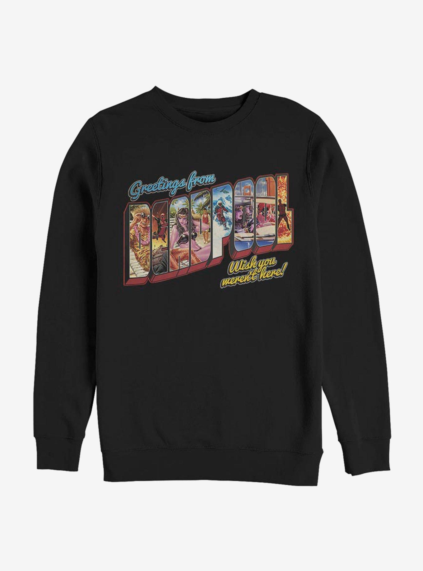 Marvel Deadpool Greetings Sweatshirt, BLACK, hi-res