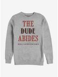 The Big Lebowski Dude Abides Sweatshirt, ATH HTR, hi-res