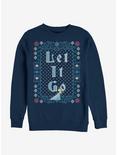 Disney Frozen Let It Go Christmas Sweater Pattern Sweatshirt, NAVY, hi-res