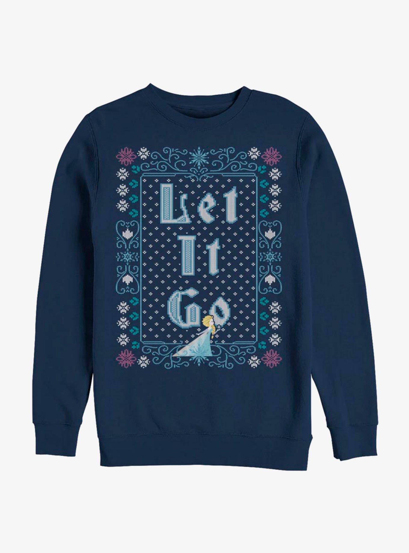 Disney Frozen Let It Go Christmas Sweater Pattern Sweatshirt, , hi-res