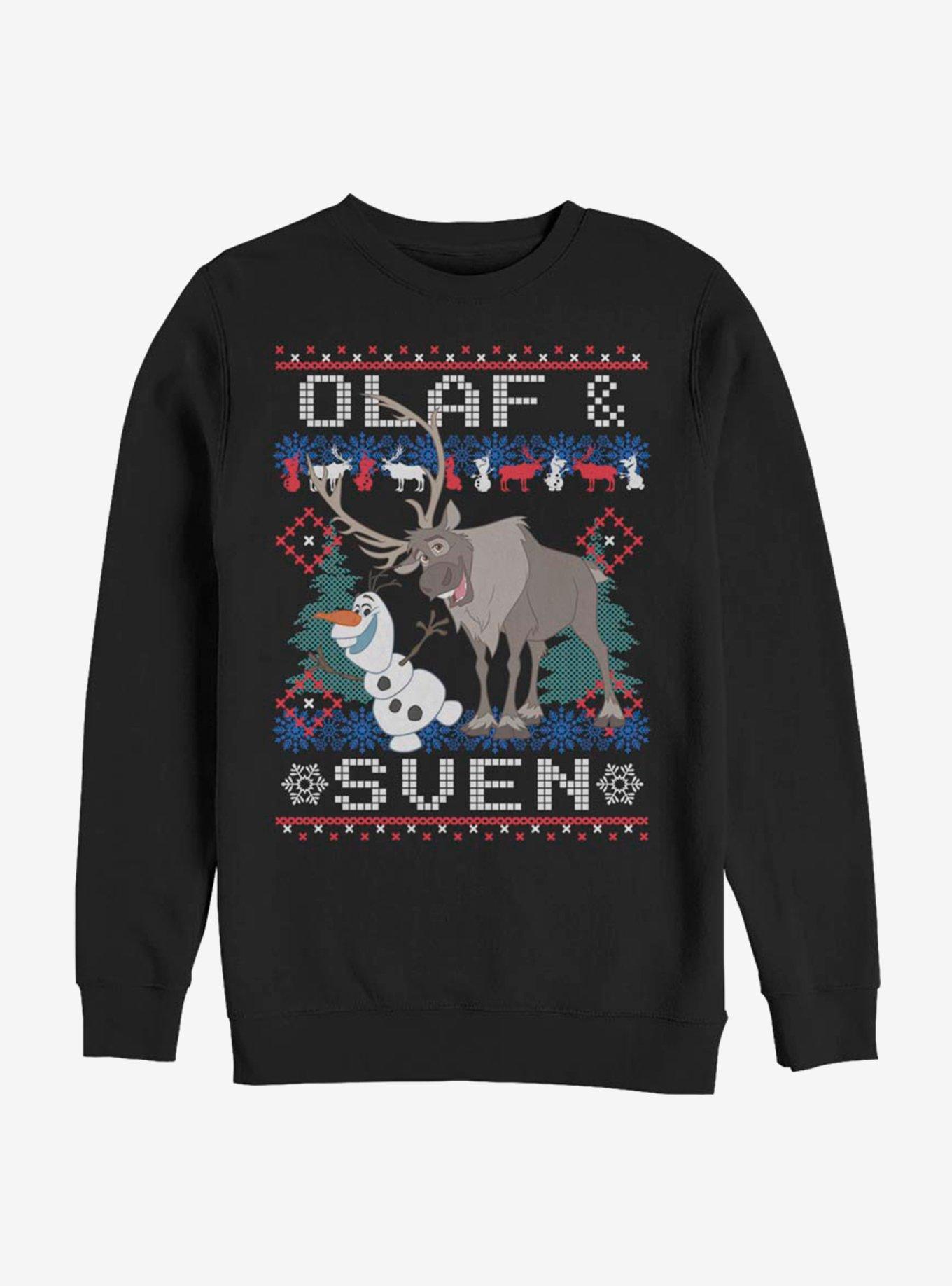 Disney Frozen Olaf And Sven Sweatshirt, BLACK, hi-res