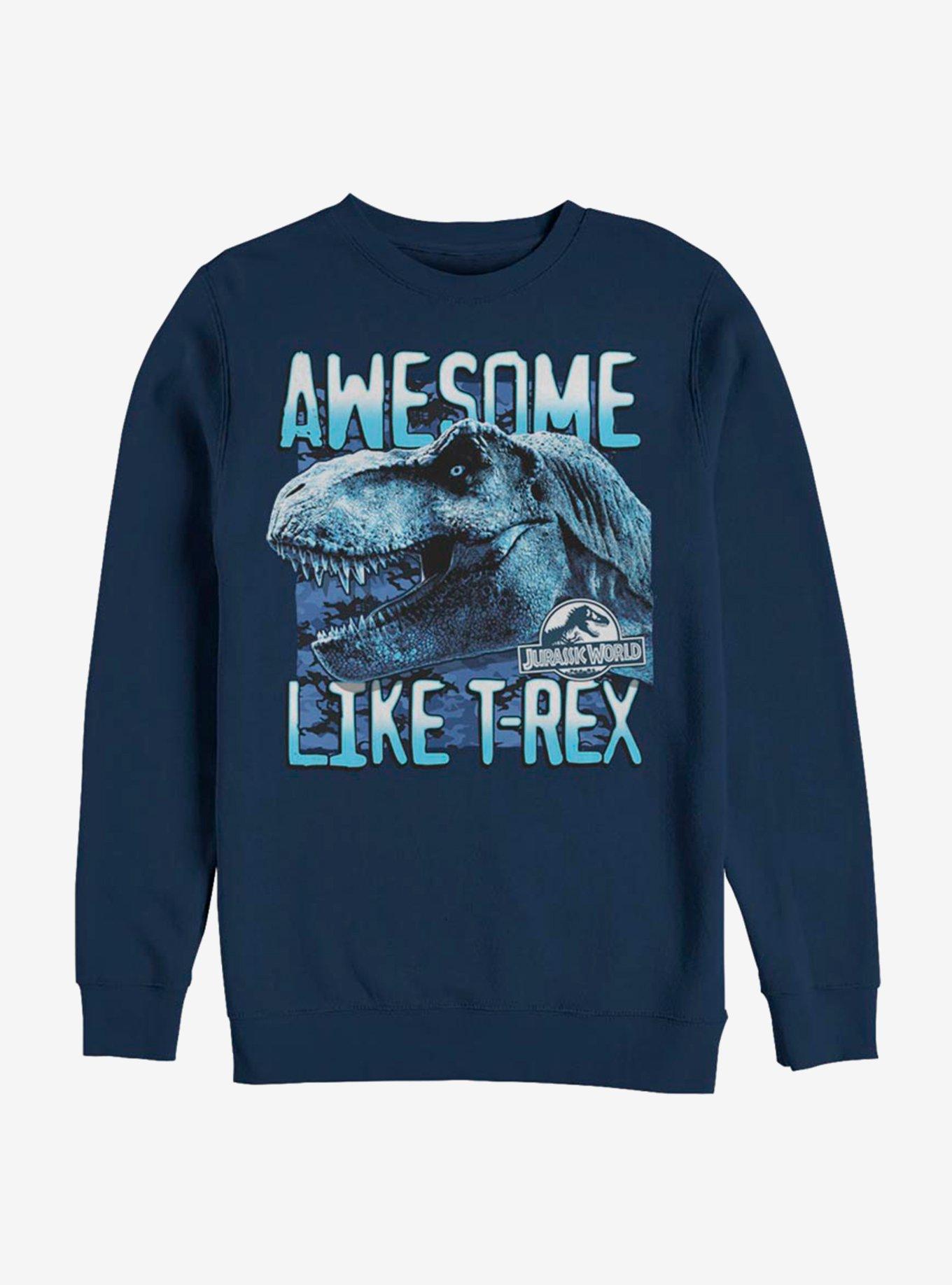 Jurassic World Be Like Rex Sweatshirt, NAVY, hi-res