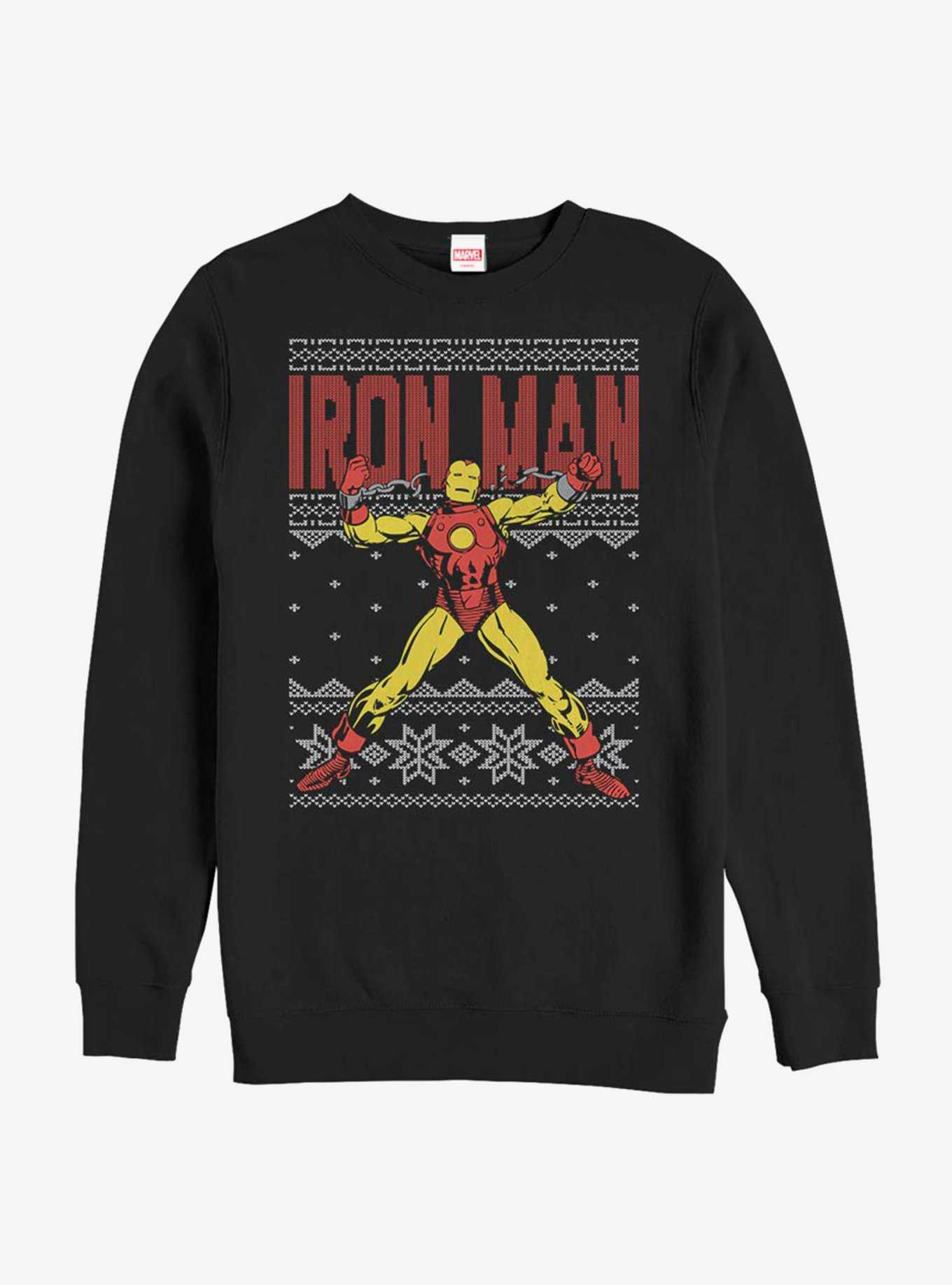 Marvel Iron Man Christmas Sweater Pattern Sweatshirt, , hi-res