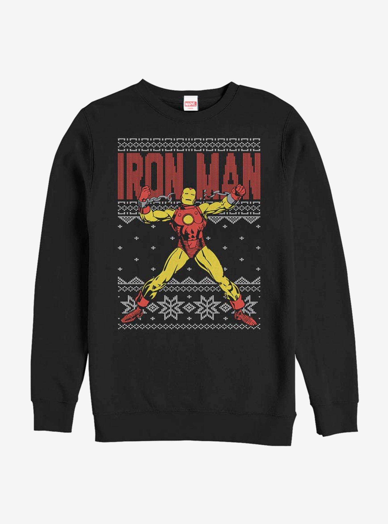 Marvel Iron Man Christmas Sweater Pattern Sweatshirt, , hi-res