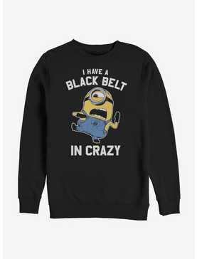 Despicable Me Minions Black Belt in Crazy Sweatshirt, , hi-res