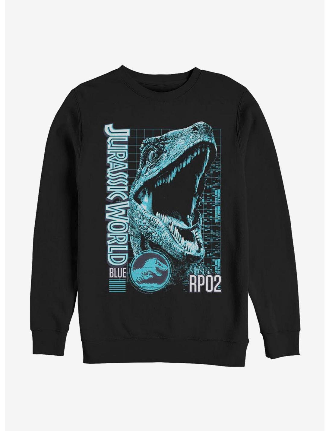 Jurassic World Blue Grid Sweatshirt, BLACK, hi-res