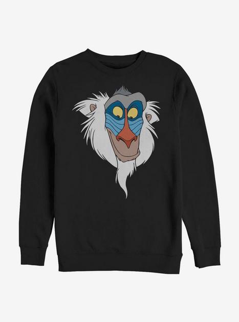 Disney The Lion King Rafiki Face Sweatshirt - BLACK | BoxLunch