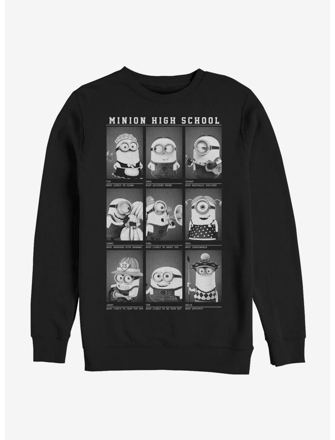 Despicable Me Minions Minion High School Sweatshirt, BLACK, hi-res