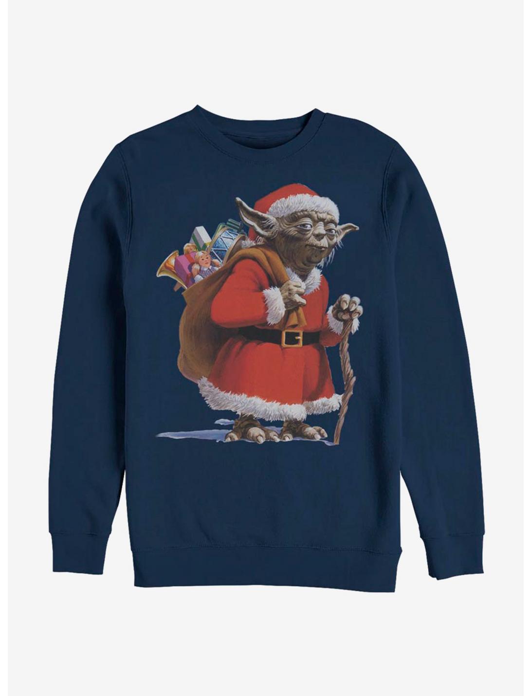 Star Wars Santa Yoda Sweatshirt, NAVY, hi-res
