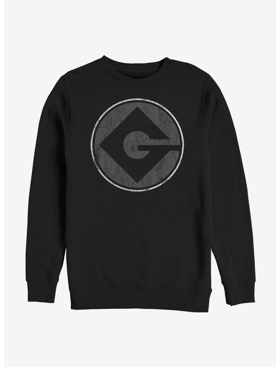 Despicable Me Minions Gru Logo Sweatshirt, BLACK, hi-res