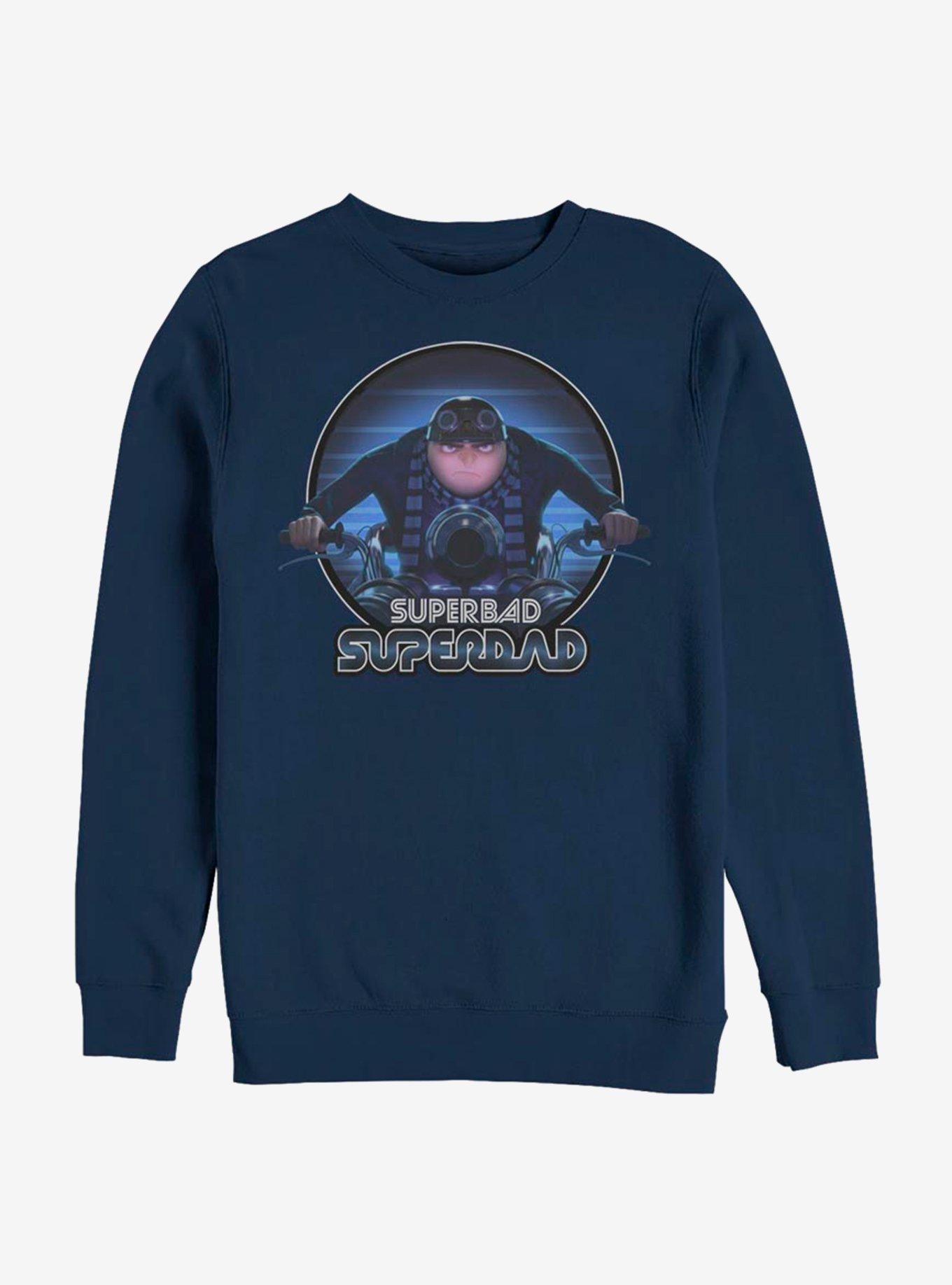 Despicable Me Minions Superbad Moto Dad Sweatshirt, NAVY, hi-res
