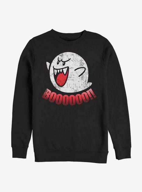 Nintendo Super Mario Boooo!! Sweatshirt - BLACK | BoxLunch