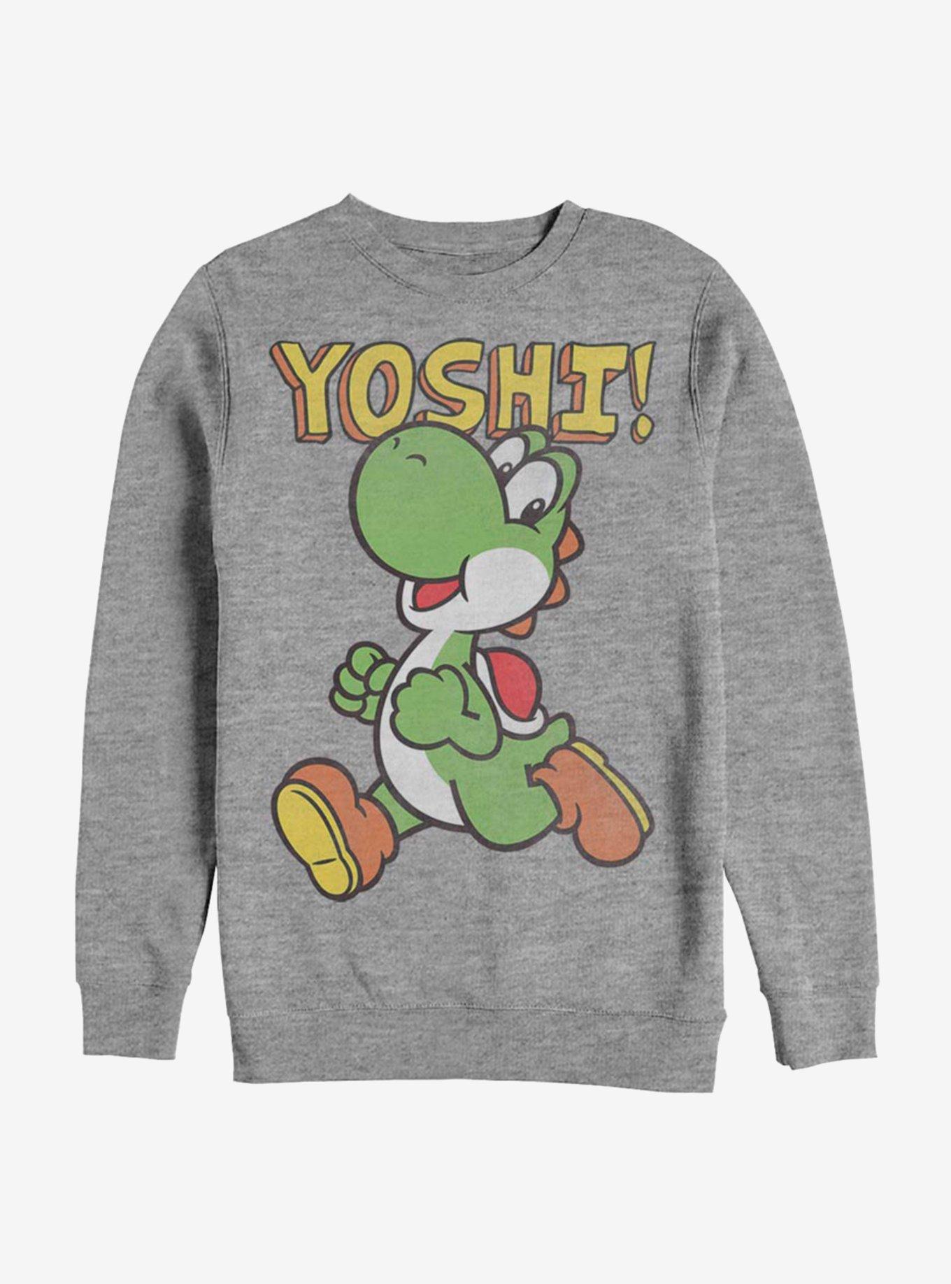 Nintendo Super Mario It s Yoshi Sweatshirt GREY BoxLunch