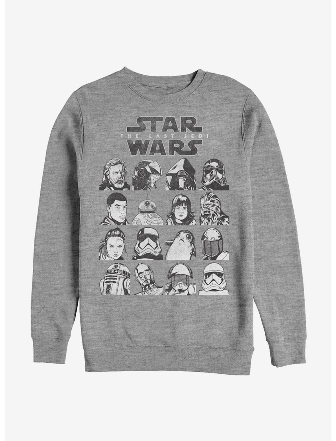 Star Wars The Last Jedi Characters Sweatshirt, ATH HTR, hi-res