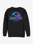 Jurassic Park Neon Logo Sweatshirt, BLACK, hi-res
