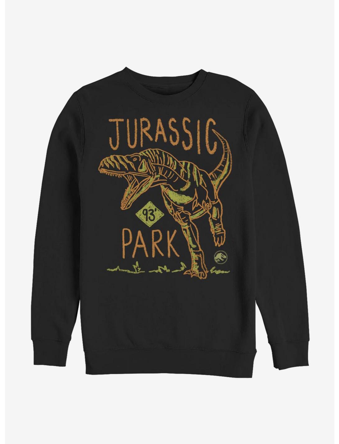 Jurassic Park Doodle 1993 Sweatshirt, BLACK, hi-res