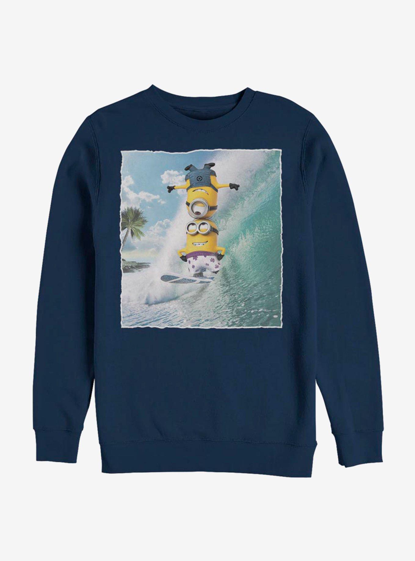 Despicable Me Minions Surf Tricks Sweatshirt, NAVY, hi-res