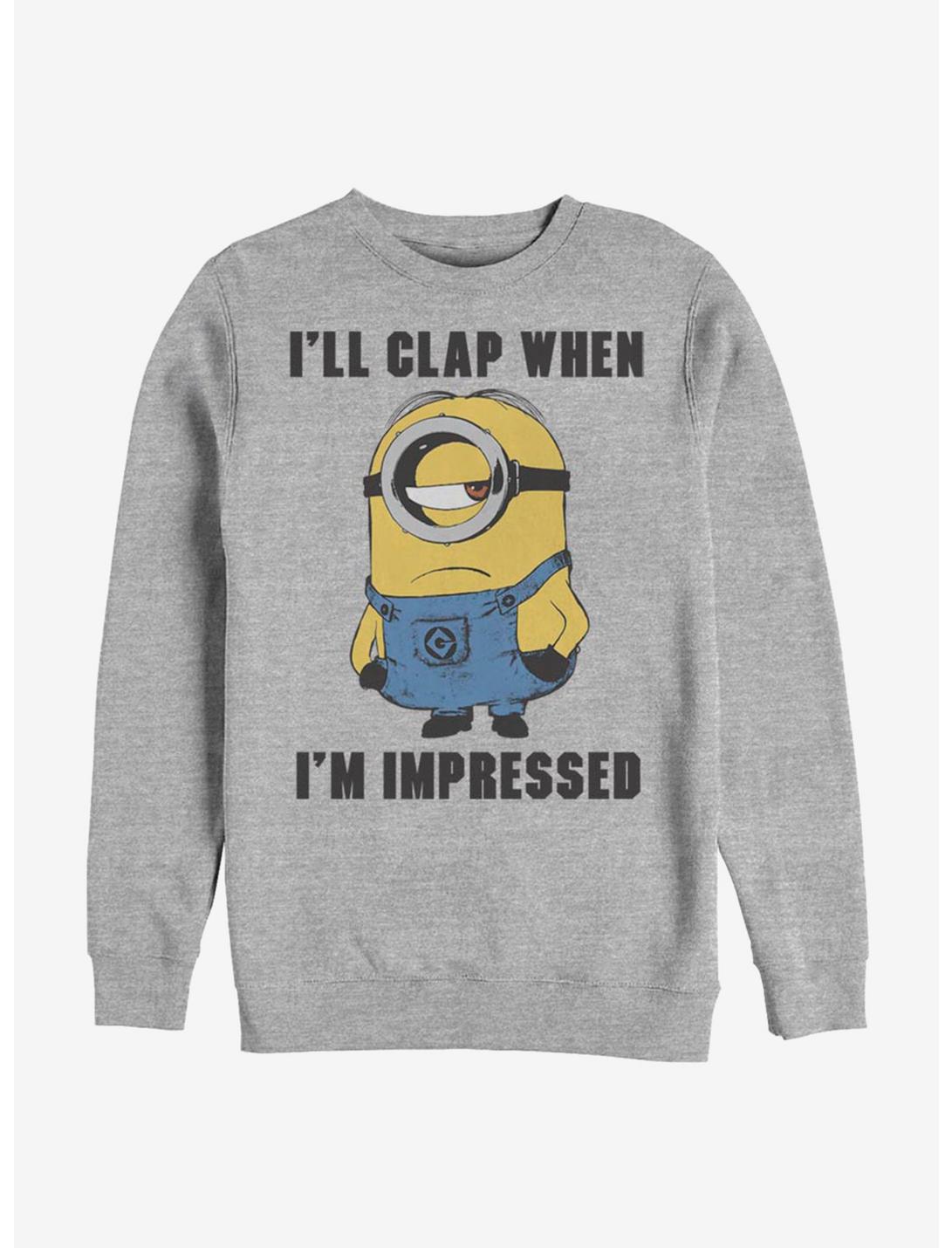 Despicable Me Minions Unimpressed Sweatshirt, ATH HTR, hi-res
