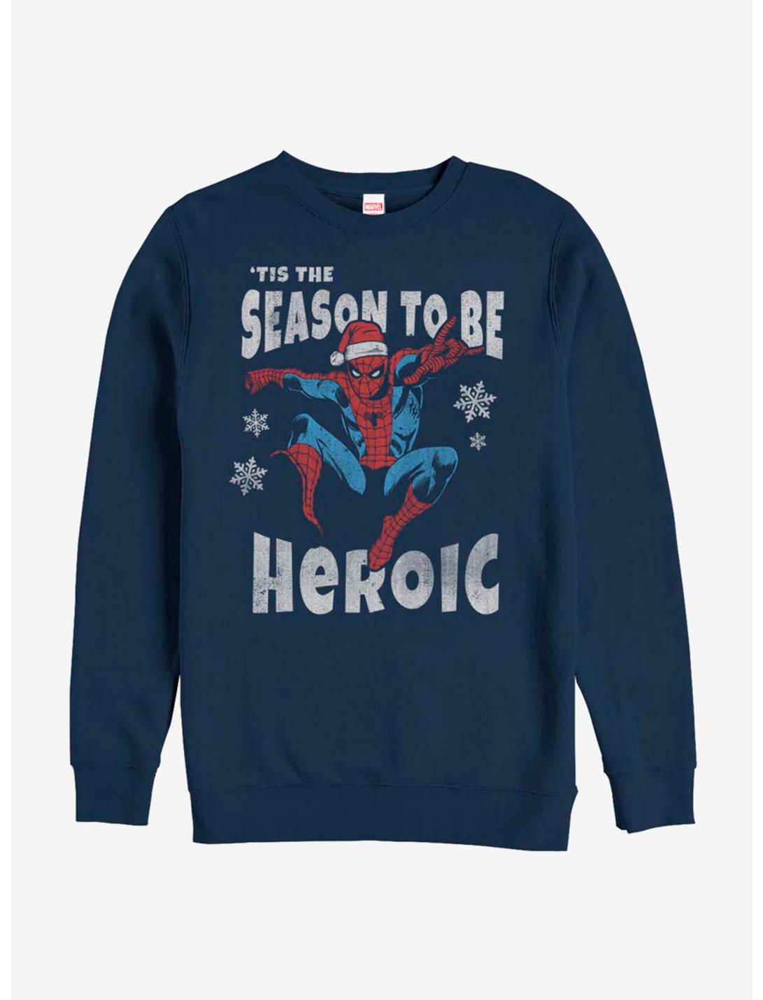 Marvel Spider-Man Heroic Season Sweatshirt, NAVY, hi-res