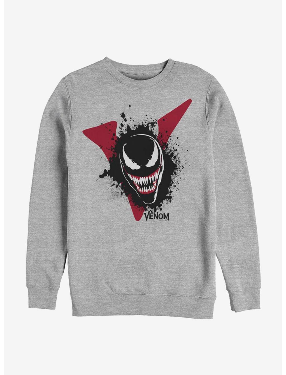 Marvel Venom Big V Venom Sweatshirt, ATH HTR, hi-res