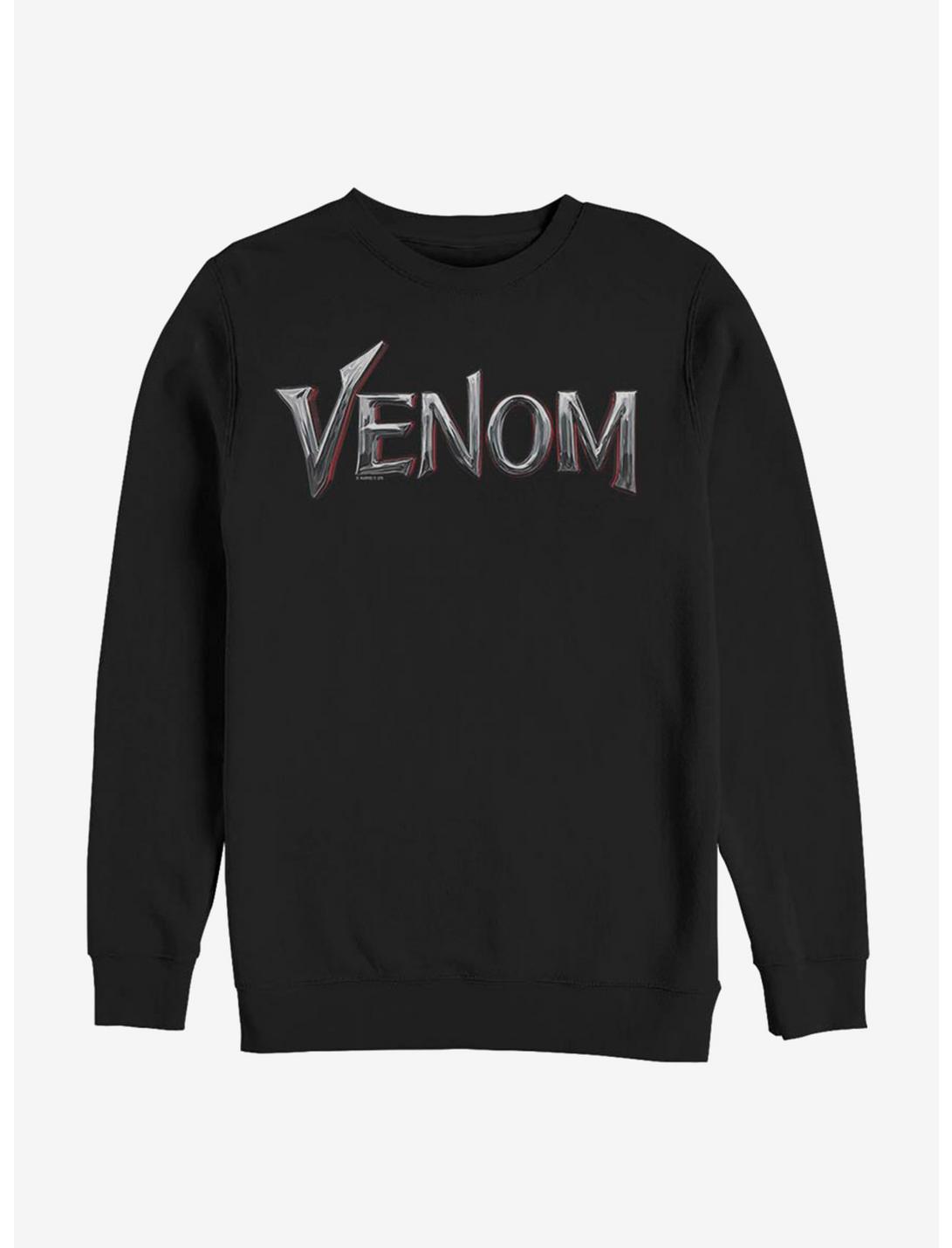 Marvel Venom Chrome Logo Sweatshirt, BLACK, hi-res