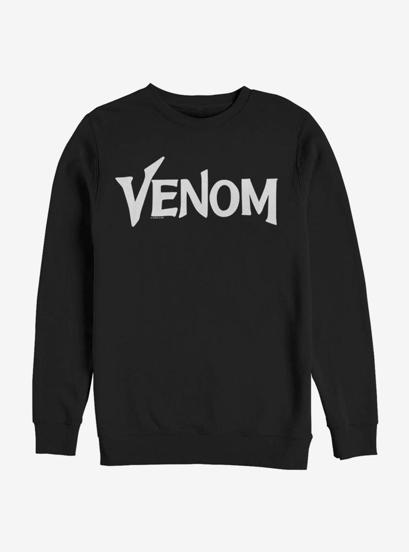 Marvel Venom Logo White Sweatshirt, BLACK, hi-res