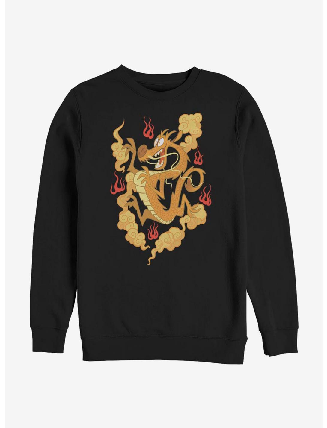 Disney Mulan Golden Mushu Sweatshirt, BLACK, hi-res