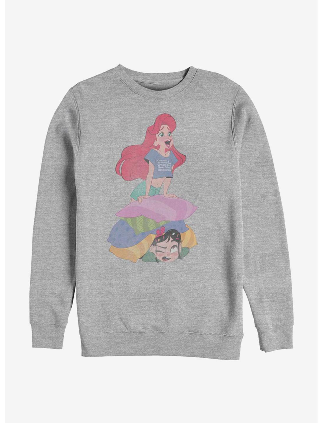 Disney Ralph Breaks The Internet Ariel And Vanellope Sweatshirt, ATH HTR, hi-res