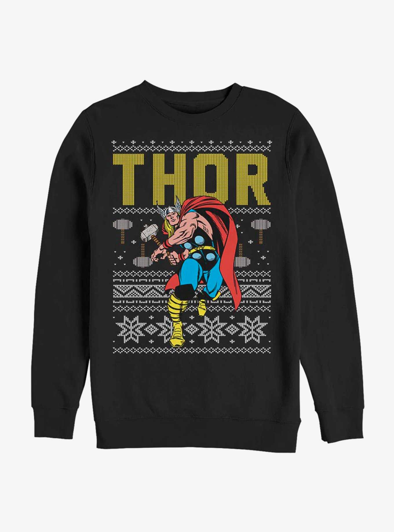 Marvel Thor Christmas Sweater Pattern Thor Sweatshirt, , hi-res