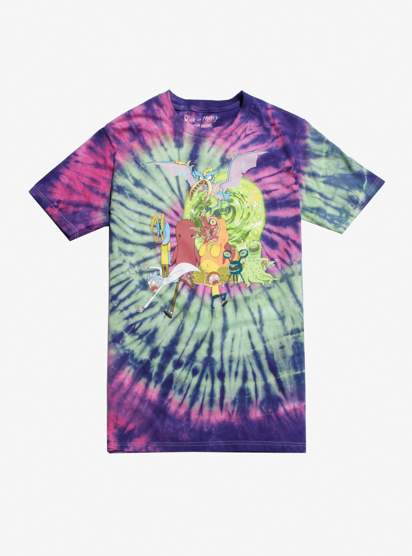 Rick And Morty Aliens Tie-Dye T-Shirt