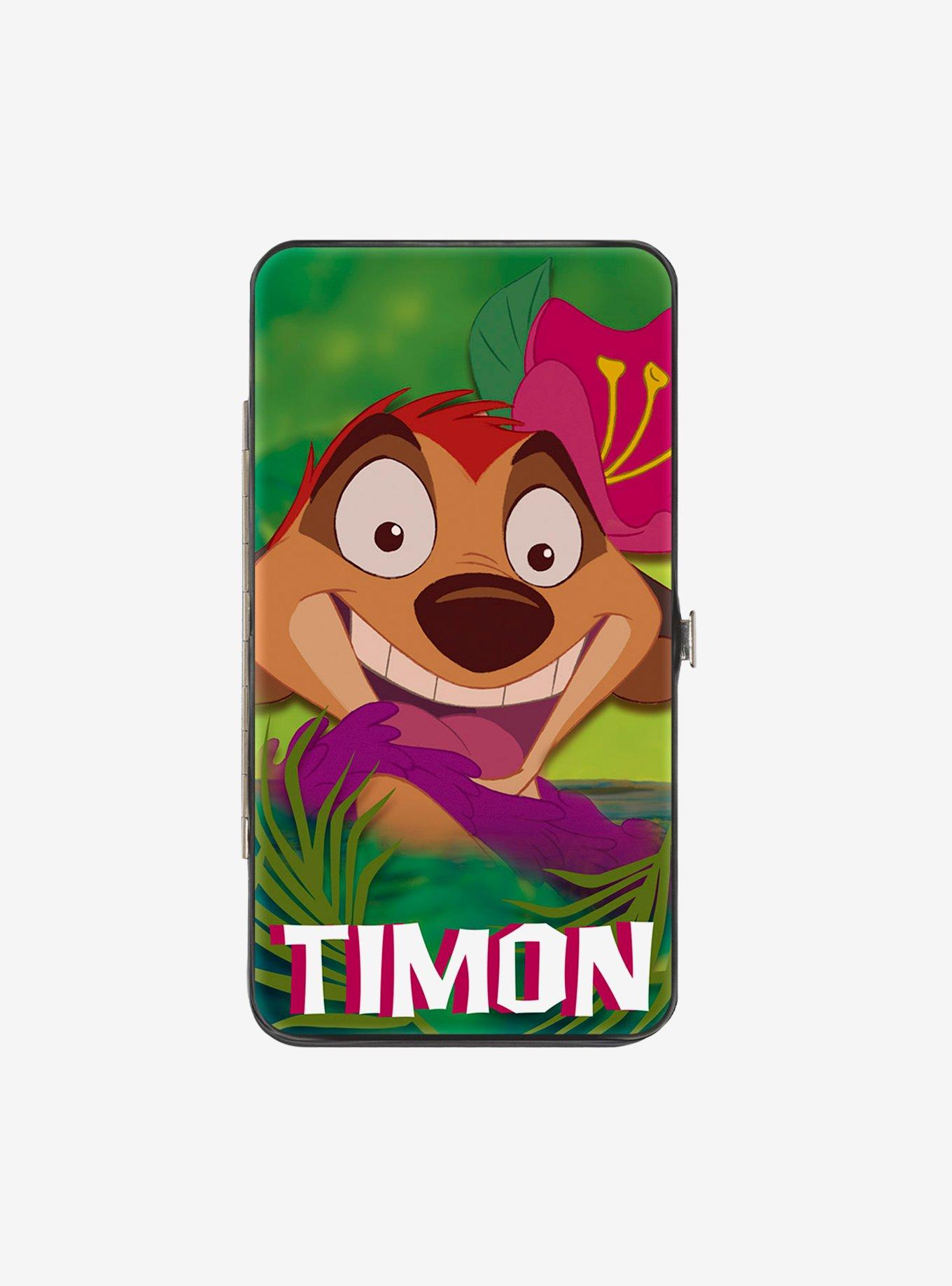 Disney The Lion King Timon Hula Dance Face Green Leaves Hinged Wallet | Hot  Topic