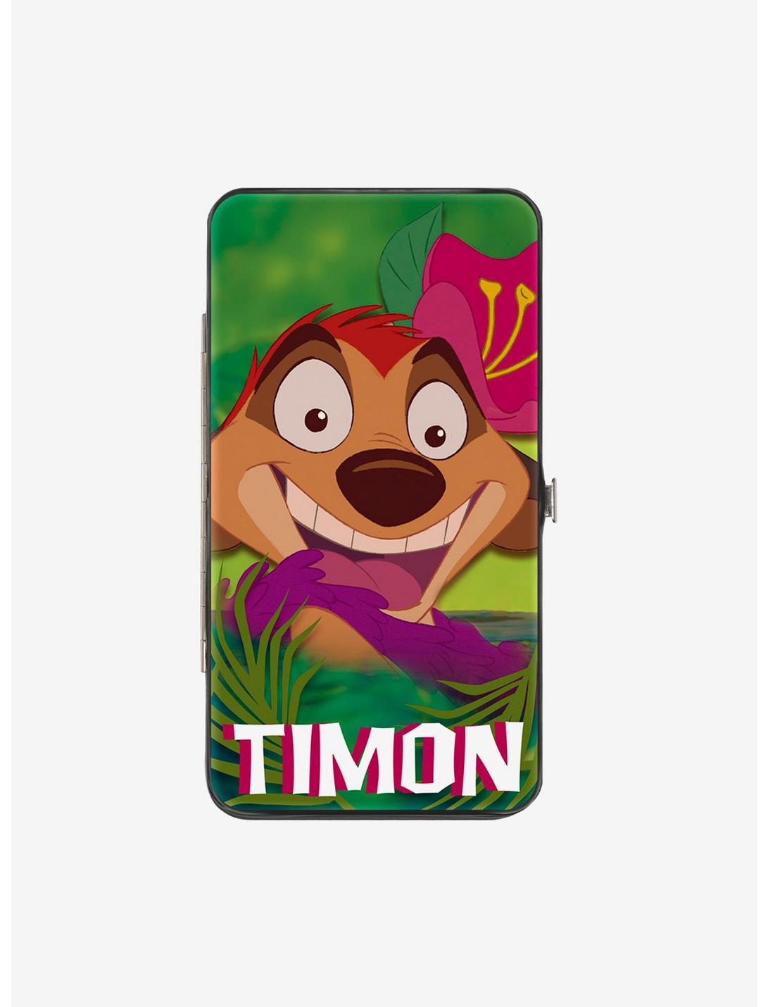 Disney The Lion King Timon Hula Dance Face Green Leaves Hinged Wallet, , hi-res