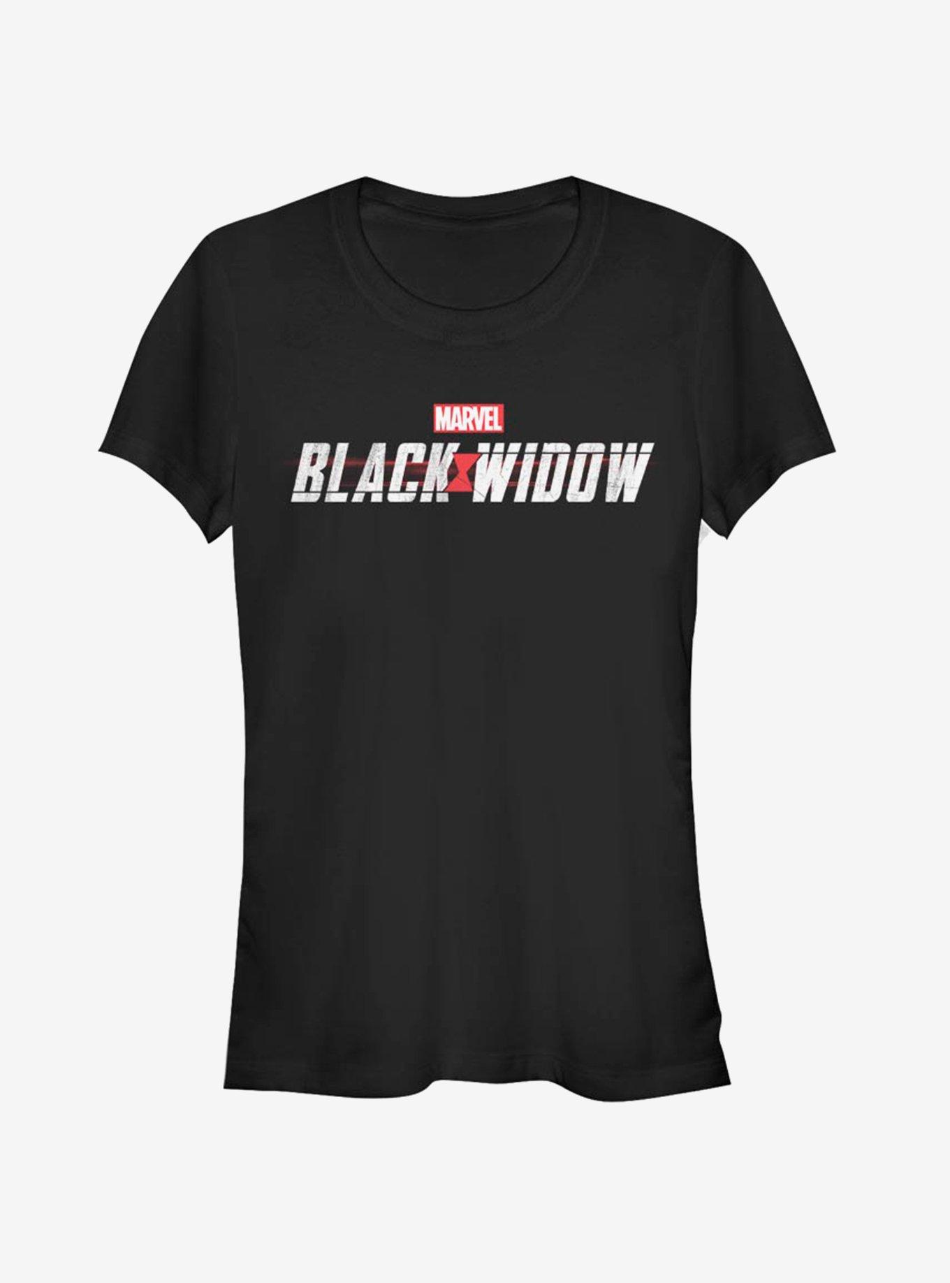 Marvel Black Widow Logo Girls T-Shirt, BLACK, hi-res