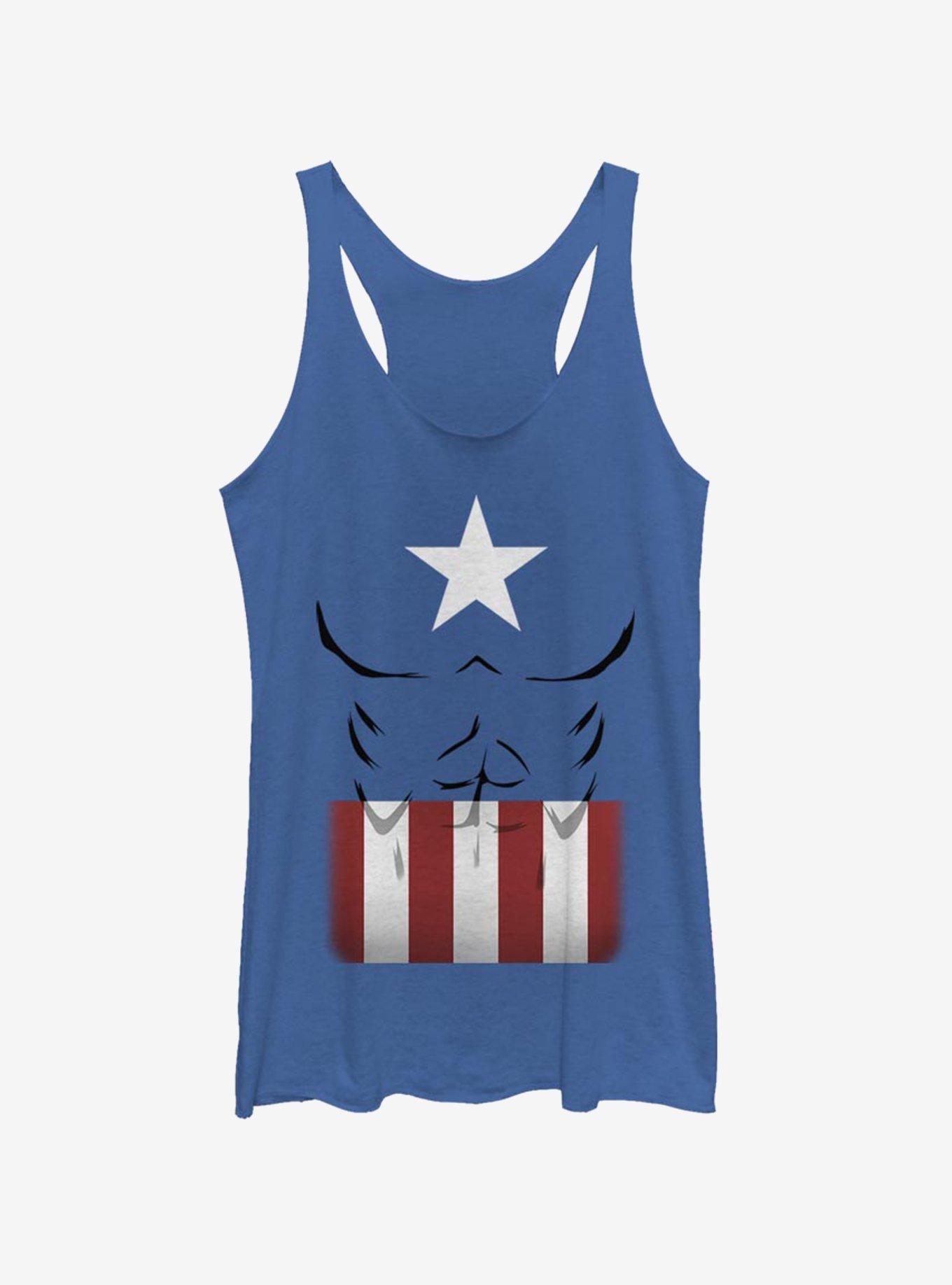 Marvel Captain America Captain Simple Suit Girls Tank, ROY HTR, hi-res