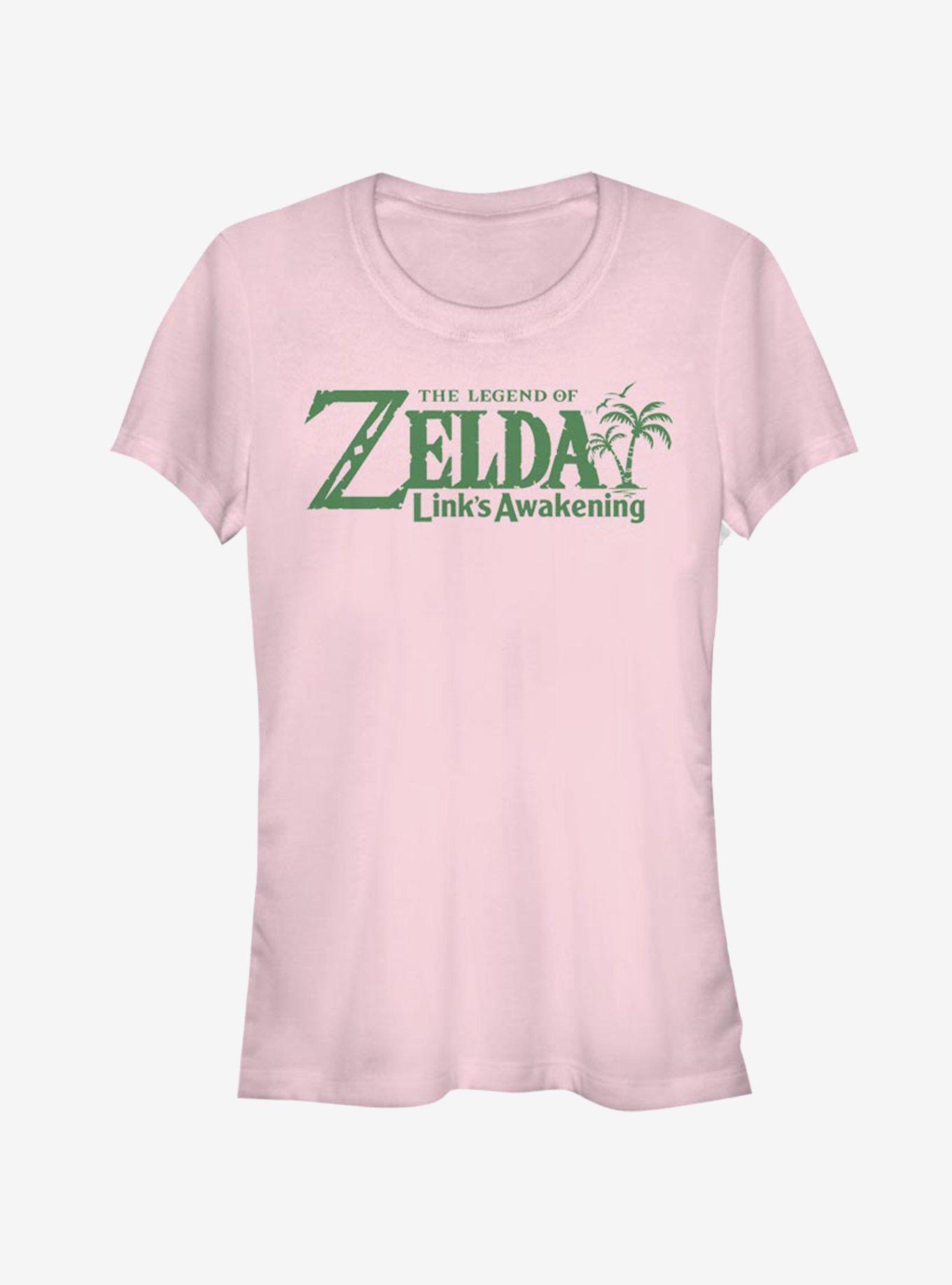 Nintendo The Legend of Zelda Logo Girls T-Shirt, LIGHT PINK, hi-res
