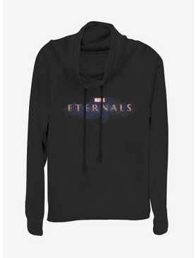 Marvel The Eternals Logo Cowl Neck Long-Sleeve Girls Top, , hi-res
