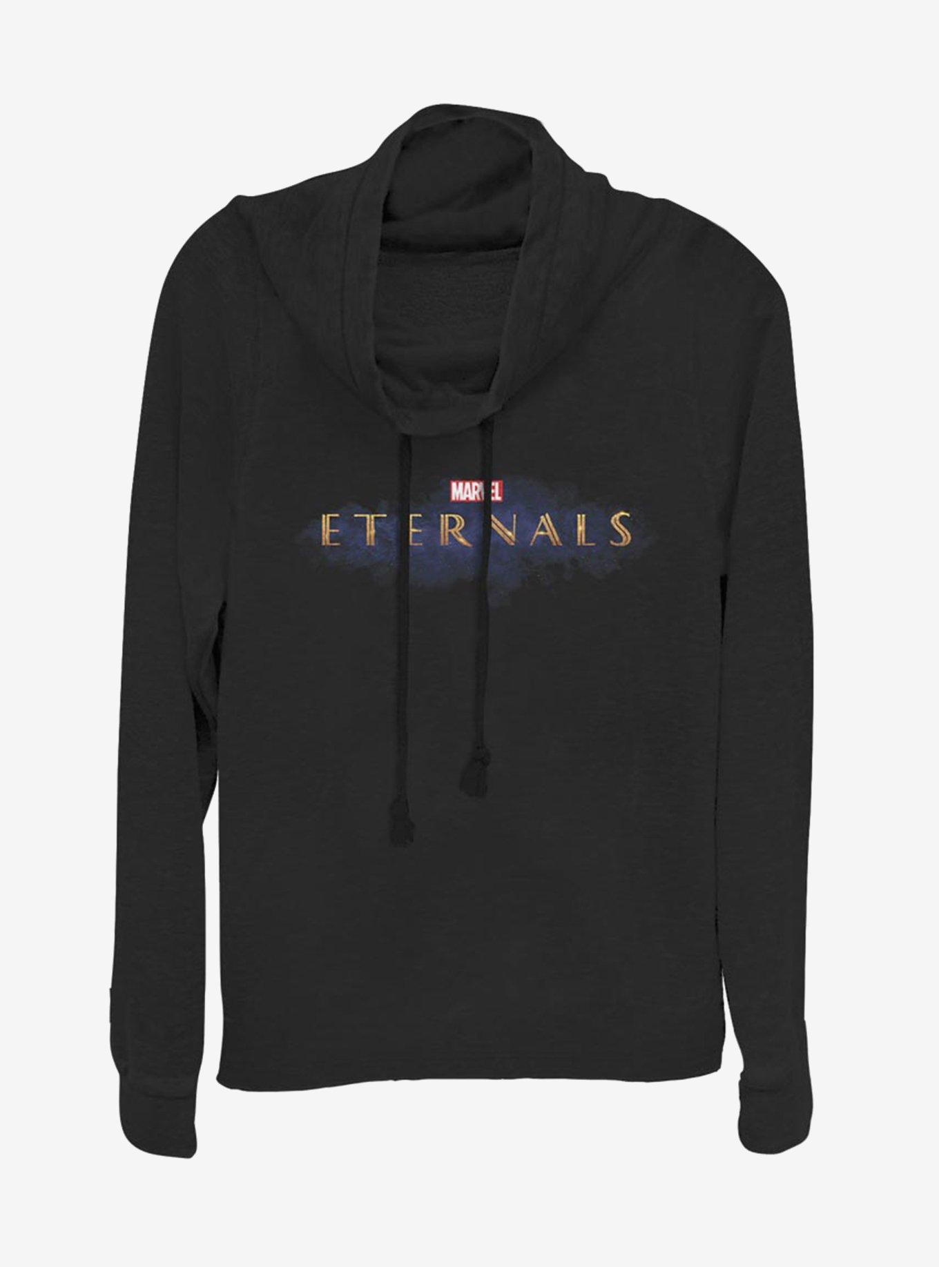 Marvel The Eternals Logo Cowl Neck Long-Sleeve Girls Top, , hi-res