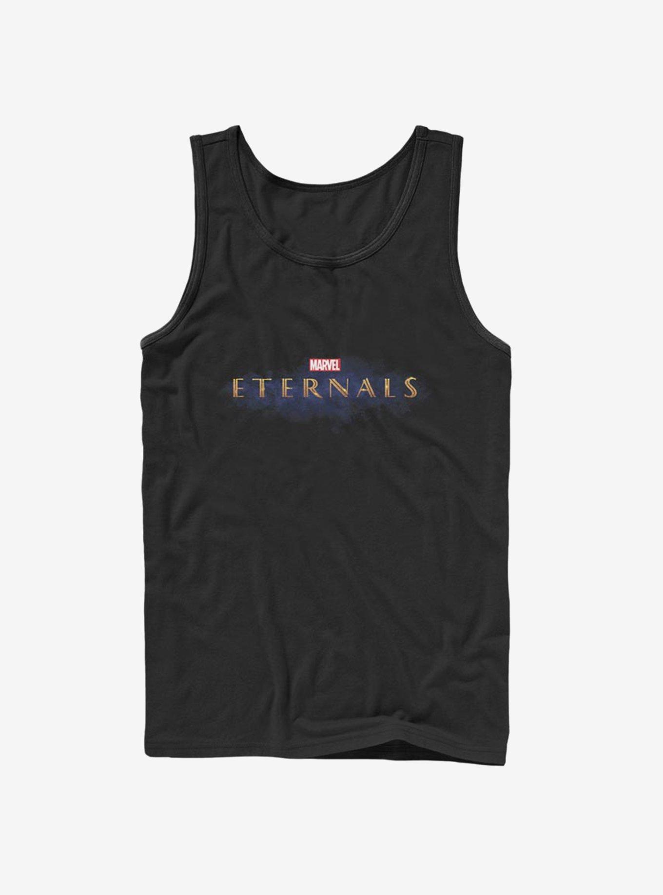 Marvel The Eternals Logo Tank, BLACK, hi-res