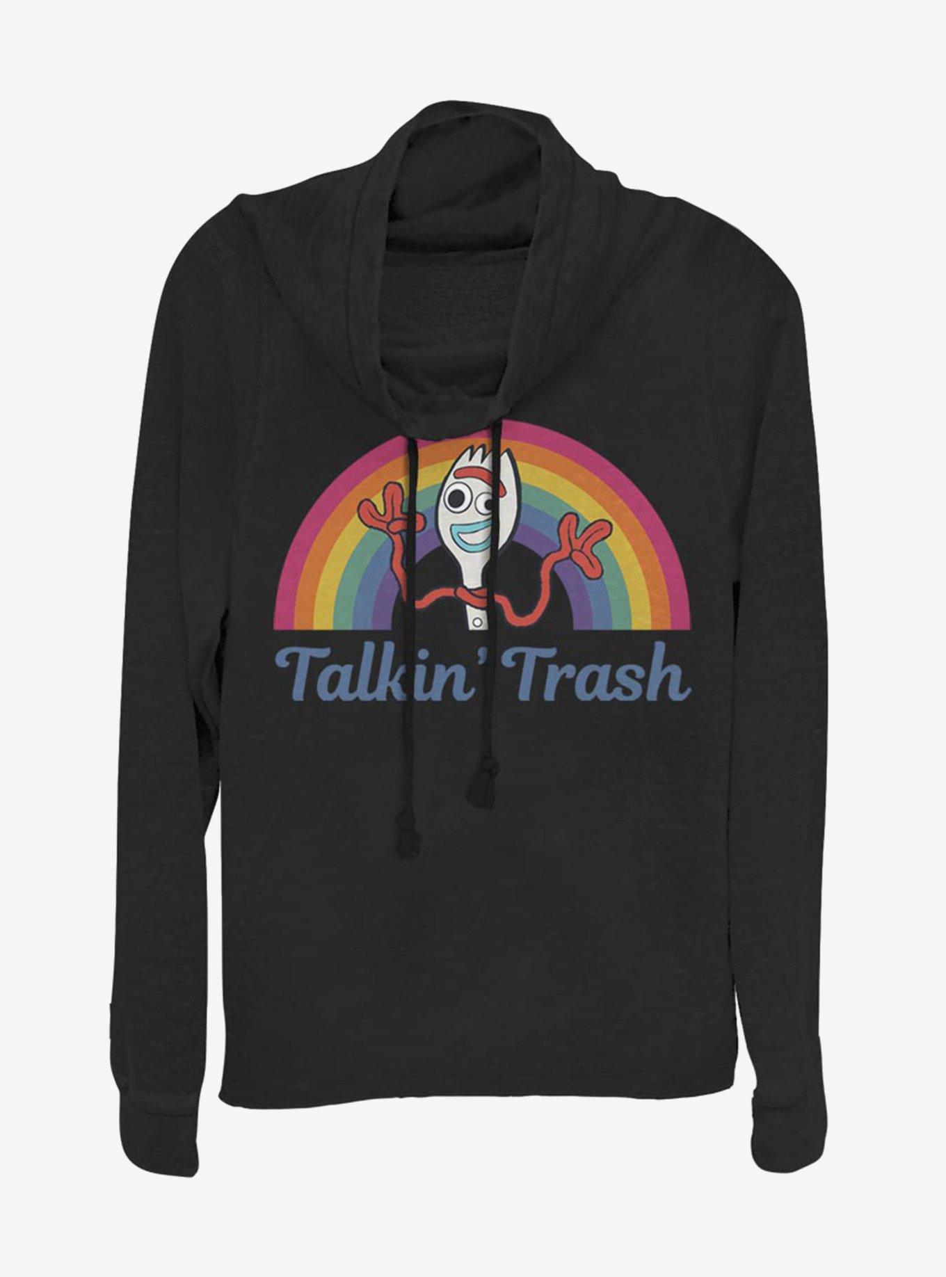 Disney Pixar Toy Story 4 Talkin' Trash Cowl Neck Long-Sleeve Girls Top, BLACK, hi-res