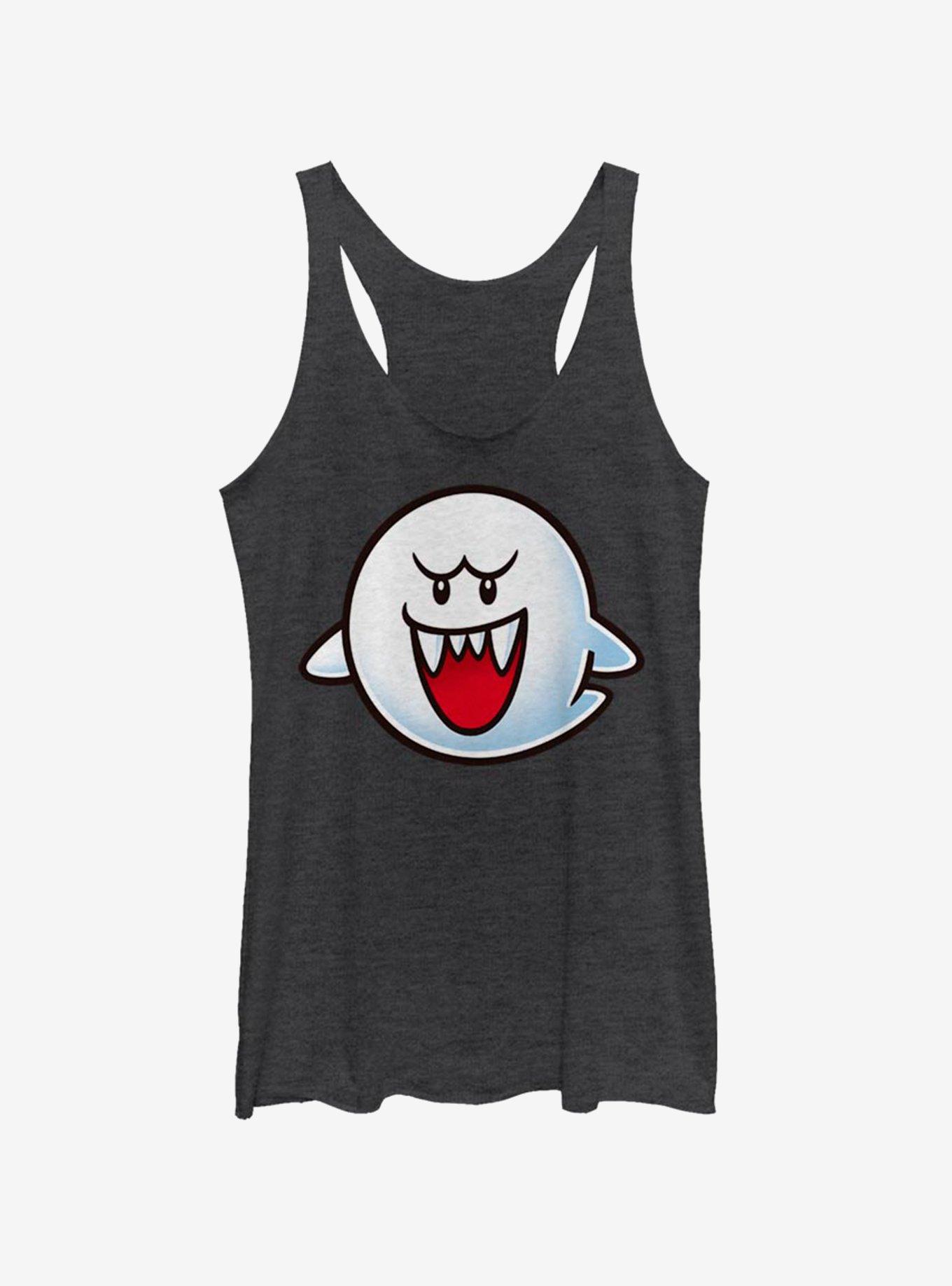 Nintendo Boo Face Girls Tank, BLK HTR, hi-res