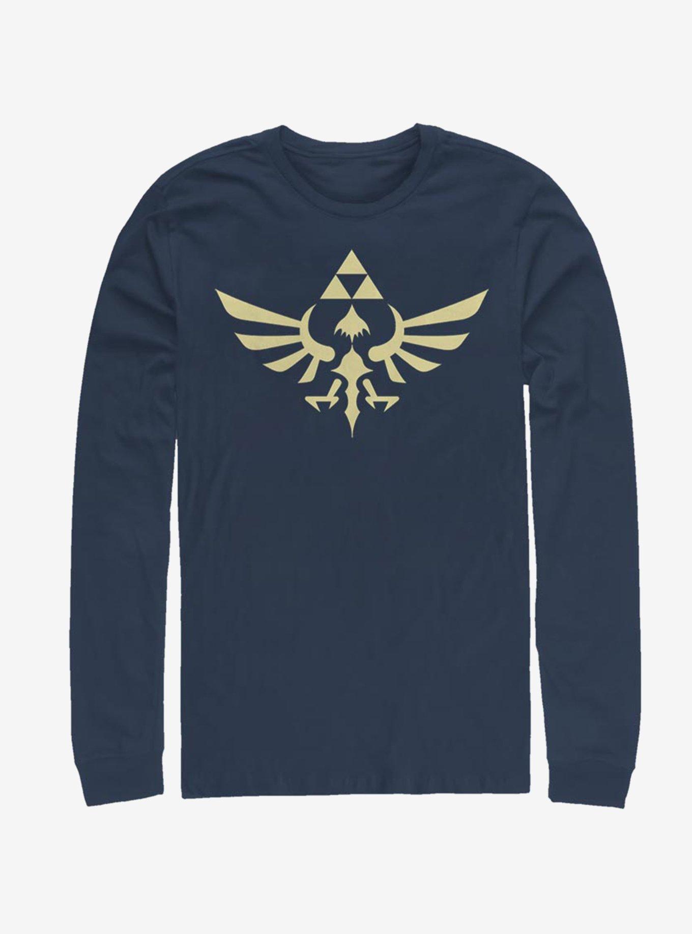 Nintendo Triumphant Triforce Long-Sleeve T-Shirt, NAVY, hi-res